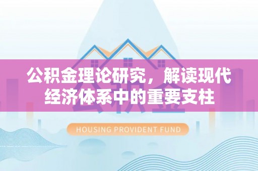 泾源公积金理论研究，解读现代经济体系中的重要支柱