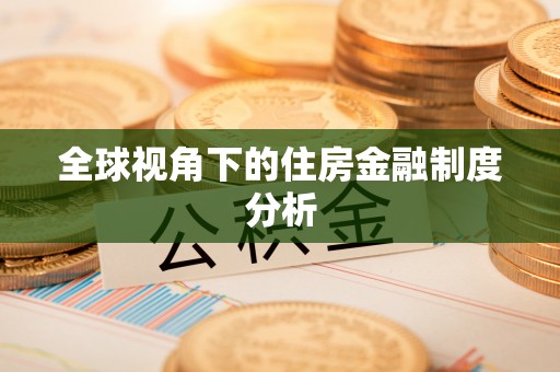 泾源全球视角下的住房金融制度分析